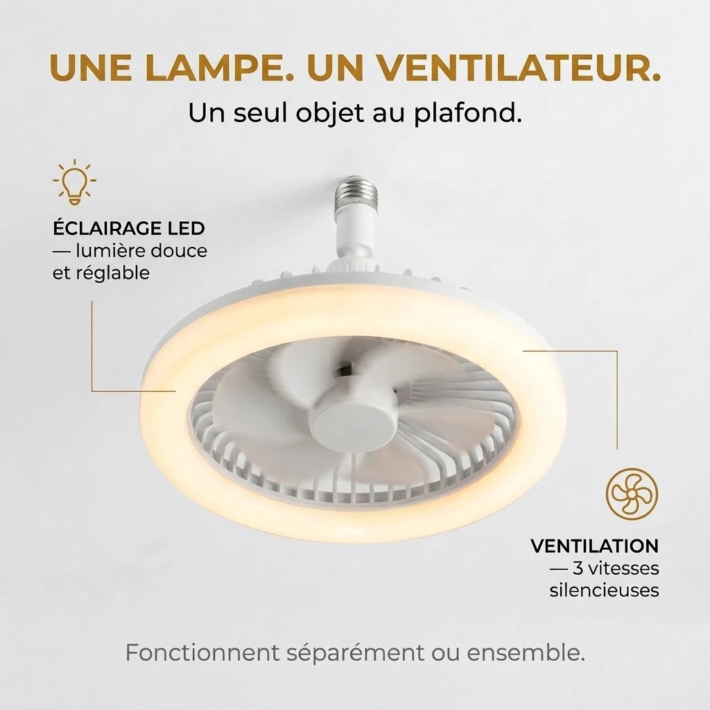 Ventilateur de plafond LED - Votre combo fraicheur et design