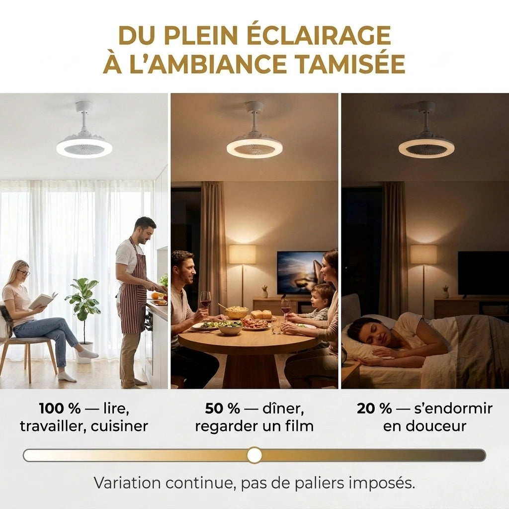 Ventilateur de plafond LED - Votre combo fraicheur et design