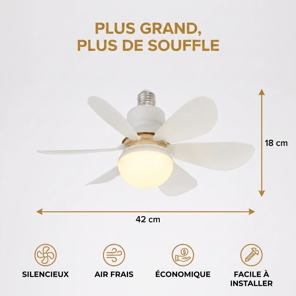 Ventilateur de Plafond LED – Votre confort 2 en 1