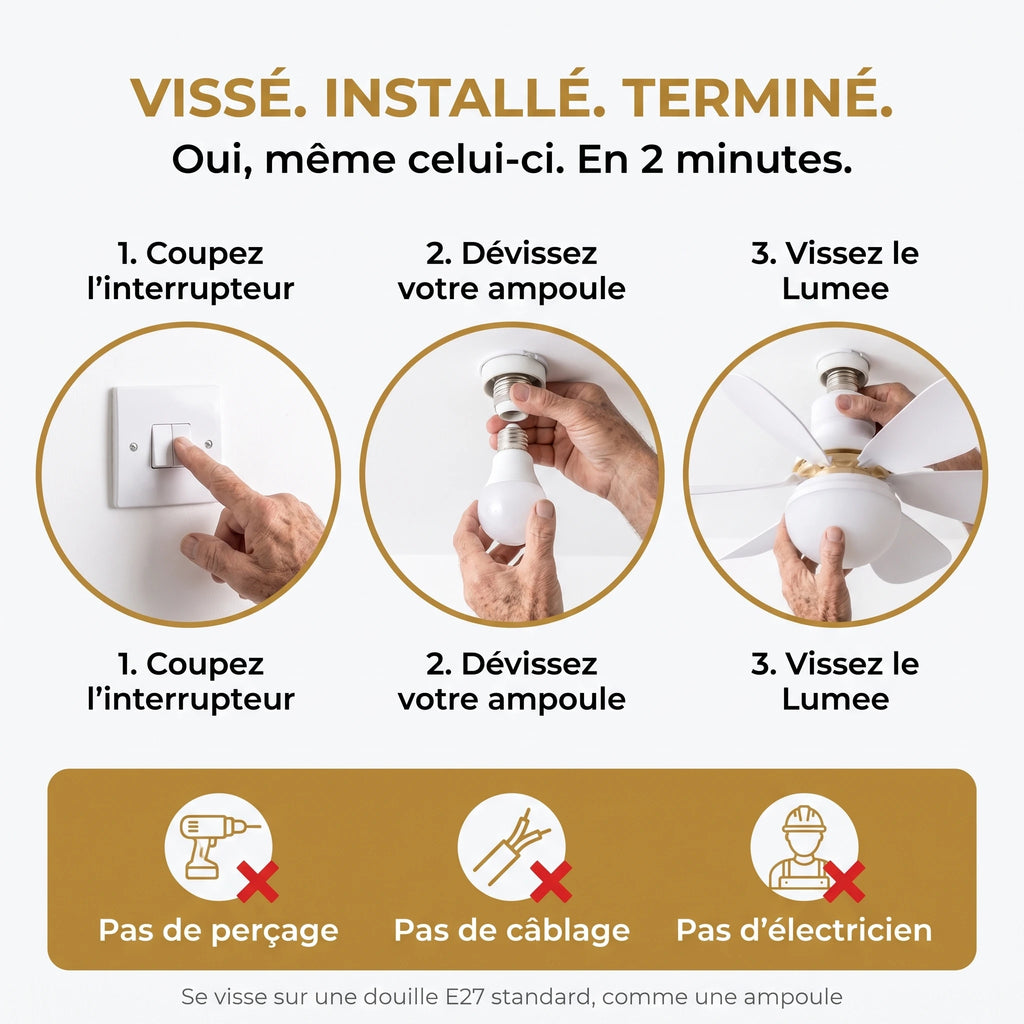 Ventilateur de Plafond LED – Votre confort 2 en 1