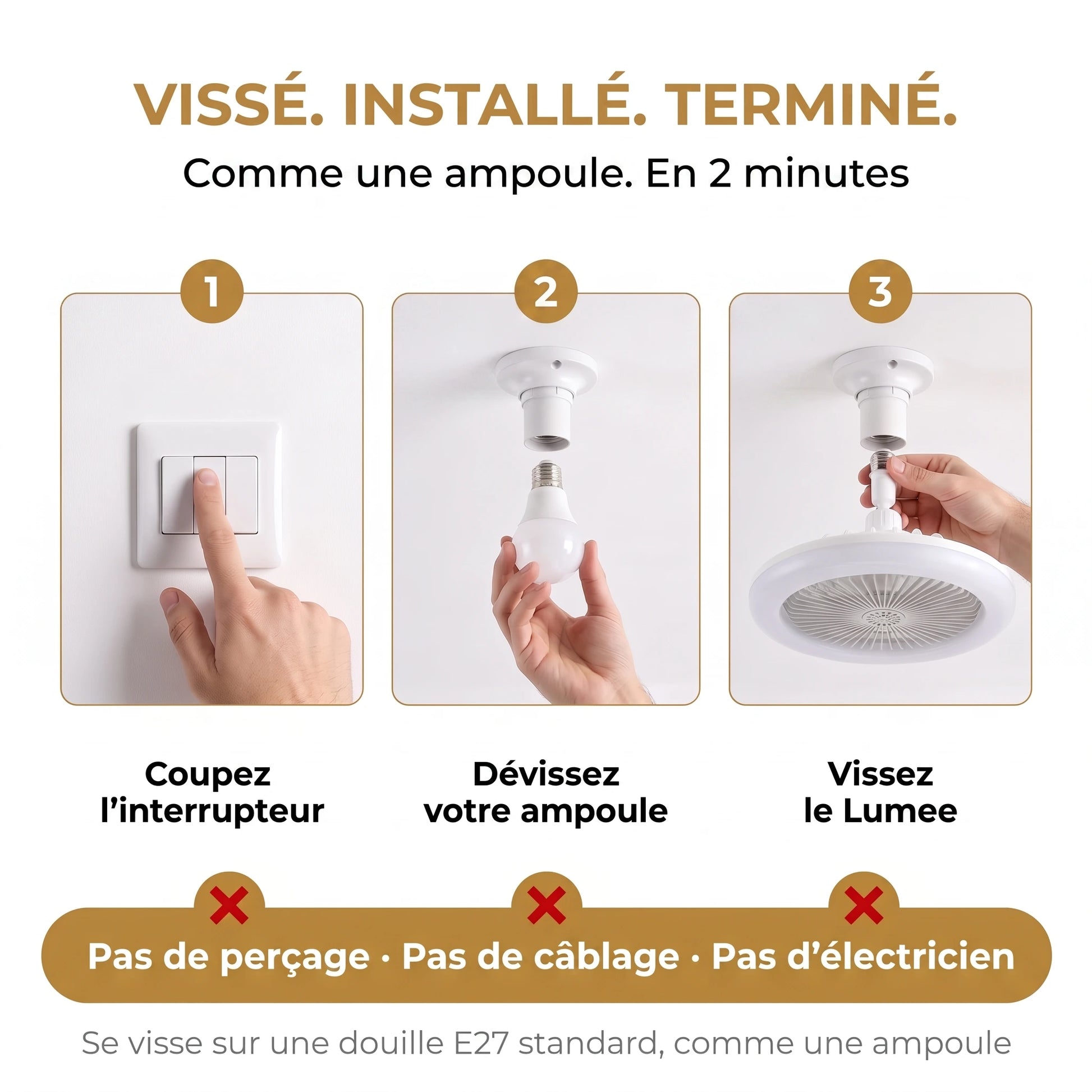 Ventilateur de plafond LED - Votre combo fraicheur et design