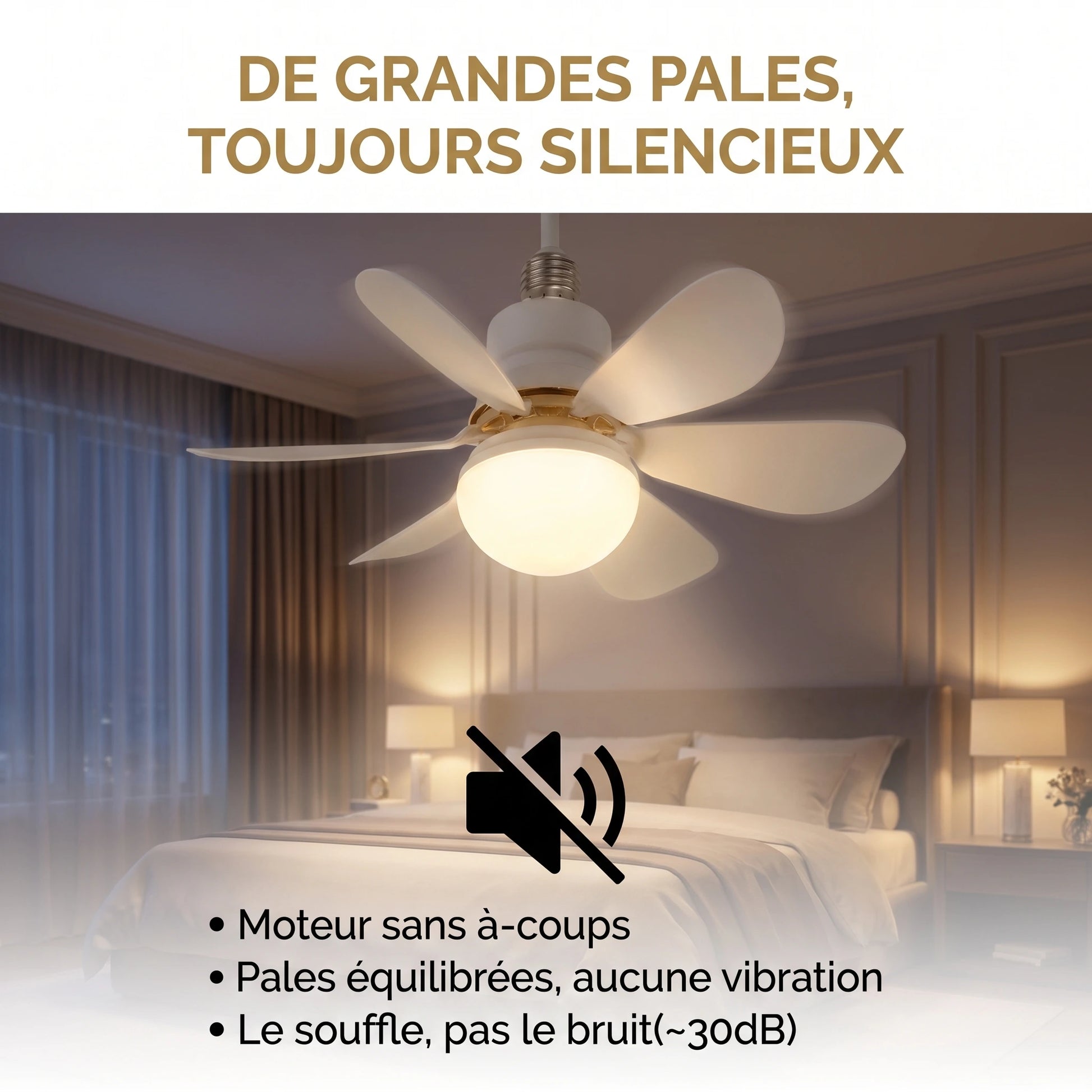 Ventilateur de Plafond LED – Votre confort 2 en 1